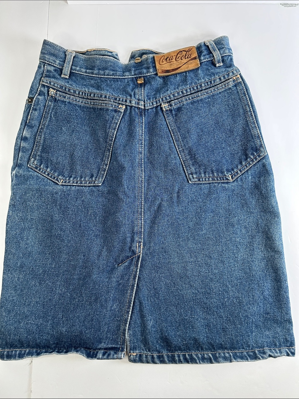 1994 Coca Cola denim skirt size 5 rare extra front pocket